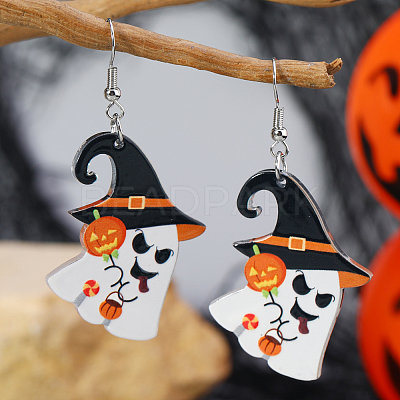 Acrylic Dangle Stud Earrings MA8781-4-1