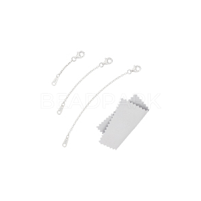 925 Sterling Silver Chain Extender Sets STER-BC0002-58-1