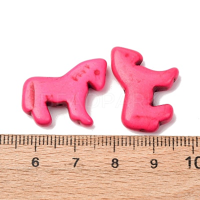 Synthetic Turquoise Dyed Horse Beads G-B015-05-1