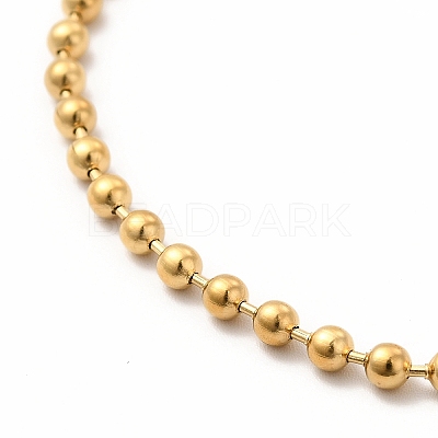 Ion Plating(IP) 304 Stainless Steel Ball Chains Slider Bracelet for Women BJEW-E074-01G-1