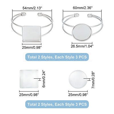 DIY Blank Bangle Making Kits DIY-UN0005-73-1