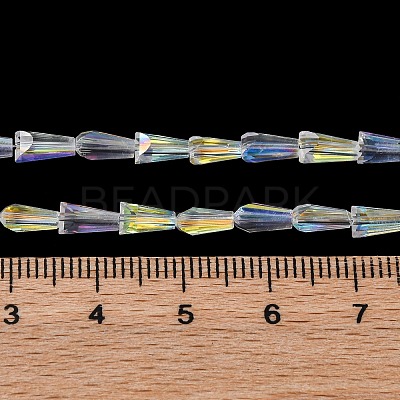 Transparent Electroplate Glass Beads Strands EGLA-H107-02A-AB01-1
