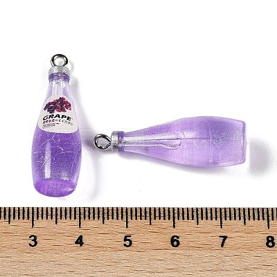 Transparent Resin Pendants RESI-D074-03E-1