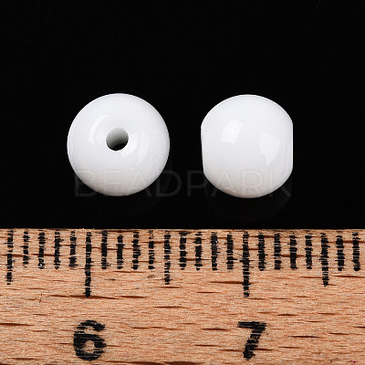 Opaque Solid Color Glass Beads GLAA-N007-6mm-A02-1