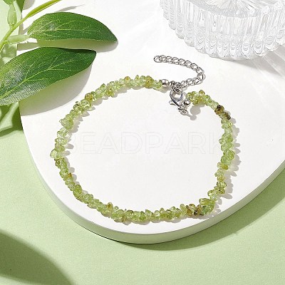Natural Gemstone Beads Anklets AJEW-AN00583-09-1