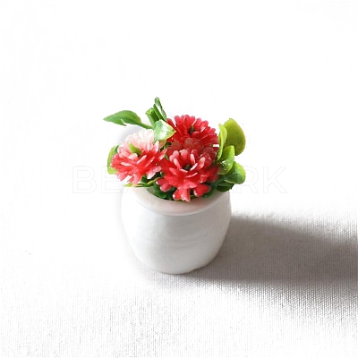 Mini Resin & PVC Flower Potted Plant Model PW-WG92893-01-1