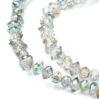 Electroplate Glass Beads Strands GLAA-A001-02A-HP01-1