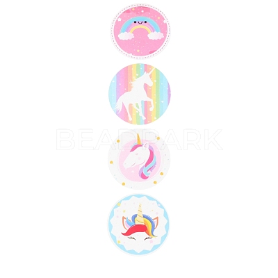 8 Styles Horse Paper Stickers X-DIY-L051-008-1