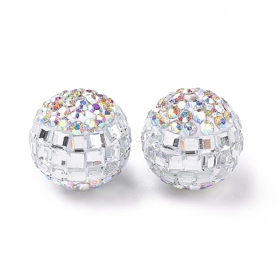 Polymer Clay Rhinestone Beads RB-L029-04A-1