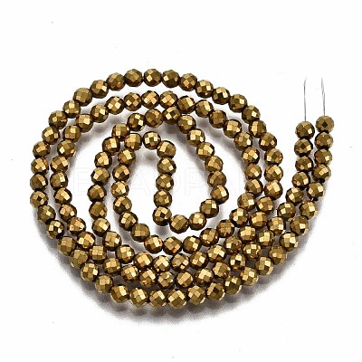 Electroplate Non-magnetic Synthetic Hematite Beads Strands G-T114-60A-G-1