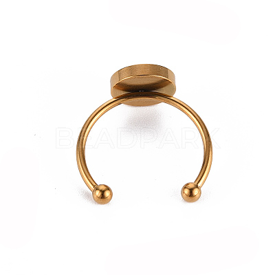 201 Stainless Steel Cuff Pad Ring Settings X-STAS-S080-042C-G-1