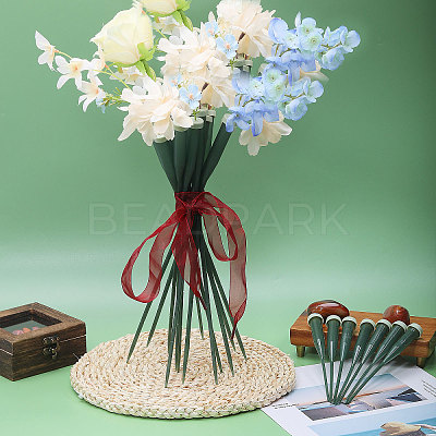 50Pcs 2 Styles Plastic Flower Water Tubes AJEW-GL0002-46-1