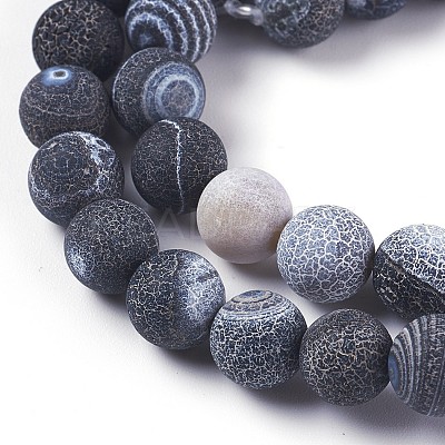 Natural Weathered Agate Beads Strands G-P414-A06-1