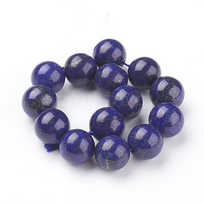 Natural Lapis Lazuli Beads Strands X-G-G087-14mm-1