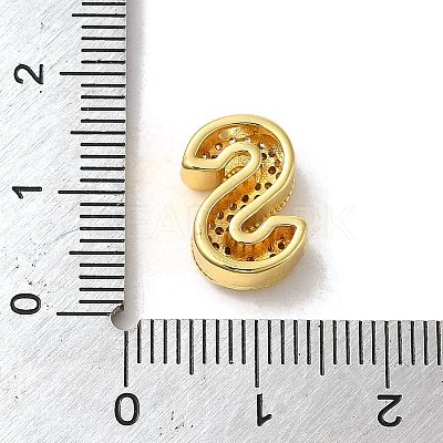 Brass Micro Pave Clear Cubic Zirconia Charms LS-ZIRC-C009-01G-S-1