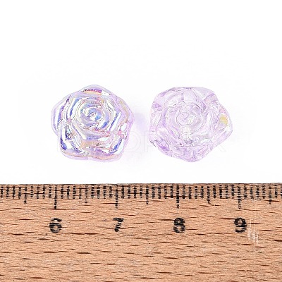 Electroplate Transparent Glass Beads Strands EGLA-N056-02A-03-1