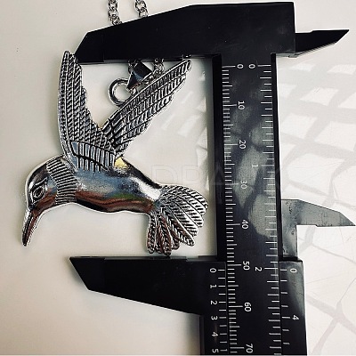 Vintage Alloy Flying Bird Pendant Necklaces for Men Women LS-SG2884-1