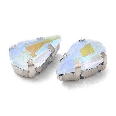 Mocha Fluorescent(MI) Teardrop Sew on Rhinestone GGLA-M006-01A-P04-1