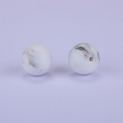 Round Silicone Focal Beads SI-JX0046A-63-1