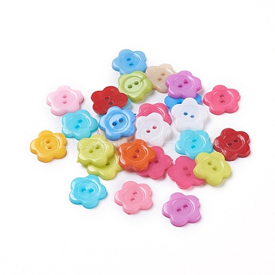 Acrylic Sewing Buttons for Costume Design X-BUTT-E074-B-M-1