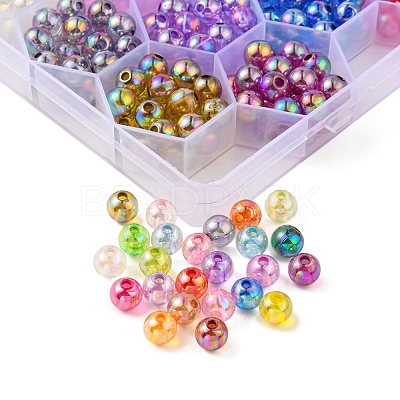 576Pcs 24 Colors Transparent Acrylic Beads MACR-YW0001-95-1