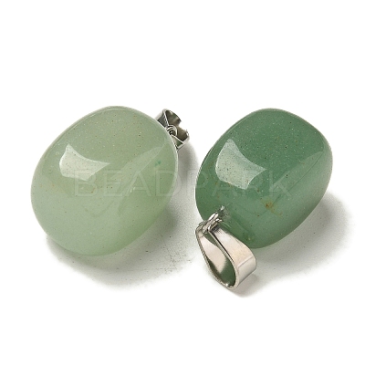 Natural Green Aventurine Pendants G-Z067-03P-04-1