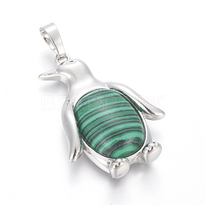 Synthetic Malachite Pendants G-L512-A20-1