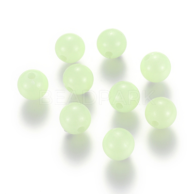 Luminous Acrylic Round Beads X-LACR-R002-8mm-01-1