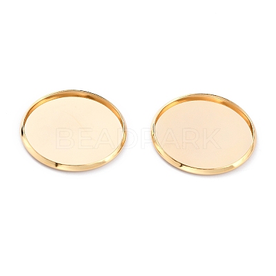 304 Stainless Steel Cabochon Settings STAS-Y001-12I-G-1