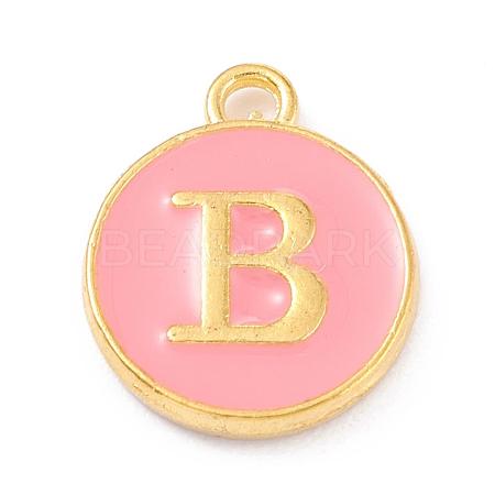 Golden Plated Alloy Enamel Charms X-ENAM-Q437-14B-1