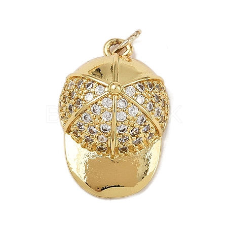 Brass Micro Pave Cubic Zirconia Pendants KK-S526-10G-A-1