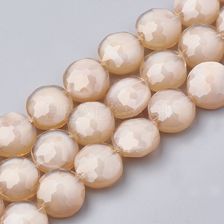 Opaque Solid Color Glass Beads Strands GLAA-N032-05M-1