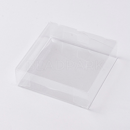 Foldable Transparent PET Boxes CON-WH0069-56-1