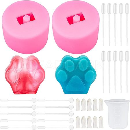 Footprint DIY Straw Topper Silicone Molds Decoration Kit DIY-FG0001-64-1