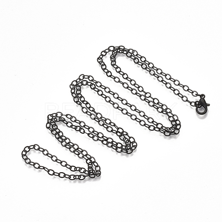 Brass Cable Chain Necklace Making MAK-T006-06A-1