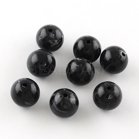 Acrylic Imitation Gemstone Beads OACR-R029-10mm-01-1