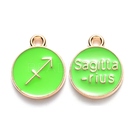 Alloy Enamel Pendants ENAM-S124-01A-06F-1