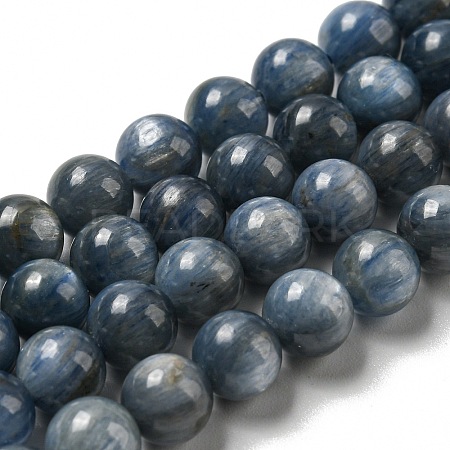 Natural Kyanite/Cyanite/Disthene Round Beads Strands G-N0150-05-6mm-01-1