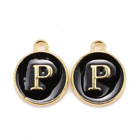 Golden Plated Alloy Charms X-ENAM-S118-02P-1