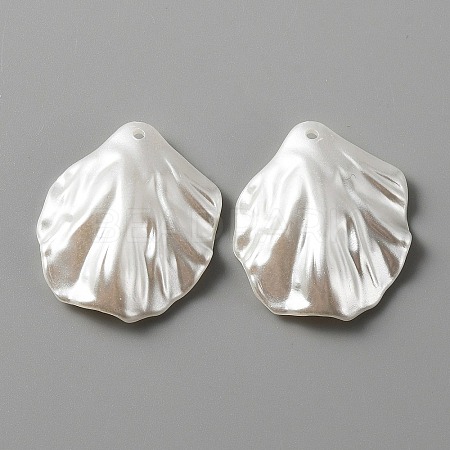 Pearlized Acrylic Imitation Pearl Pendants LS-SACR-WH0011-01A-1