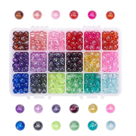   Drawbench Transparent Glass Beads GLAD-PH0001-02-1