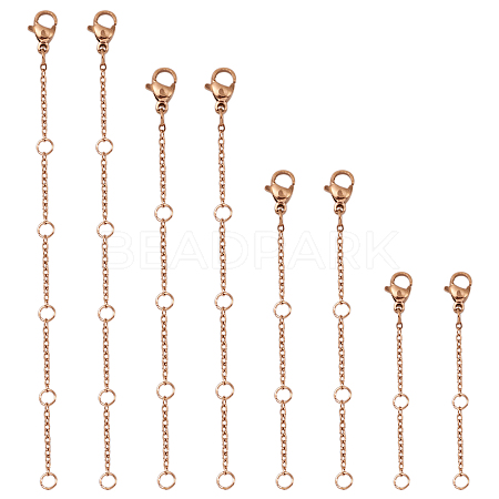 16Pcs 4 Size 304 Stainless Steel Cable Chain Extender STAS-TA0002-33RG-1