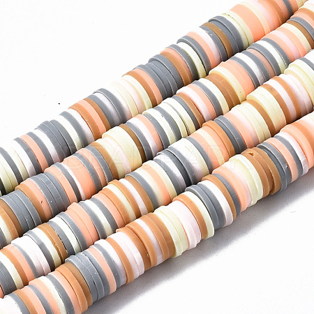 Handmade Polymer Clay Beads Strands CLAY-R089-8mm-108-1