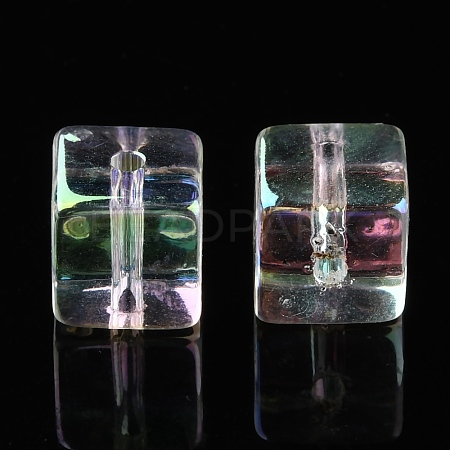 UV Plating Transparent Acrylic Beads OACR-K005-03-1