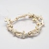 Cross Natural Magnesite Beads Strands G-M138-01-2