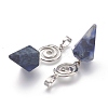 Natural Sodalite Pendants G-O194-10-3