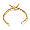 Braided Cotton Cord Slider Bracelet Making MAK-R001-01G-14-1