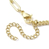 Natural Gemstone Round Link Bracelet BJEW-JB10032-01-5