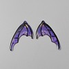 Translucent Resin Glitter Powder Pendants RESI-TAC0018-18I-1