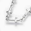304 Stainless Steel Link Chains Necklaces NJEW-F242-07P-2
